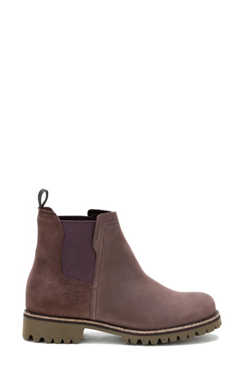 Chaco Fields Waterproof Chelsea Boot In Chocolate Merlot