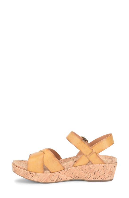 Shop Kork-ease 'myrna 2.0' Cork Wedge Sandal In Yellow Leather