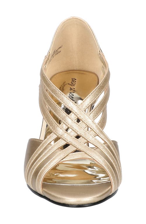 Shop Easy Street Oceana Strappy Sandal In Gold Metallic