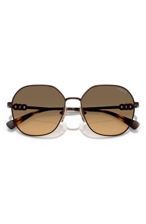 Vogue 55mm Gradient Irregular Sunglasses In Copper