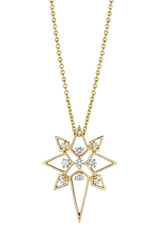 Shop Hueb Estelar Diamond Pendant Necklace In Yellow Gold