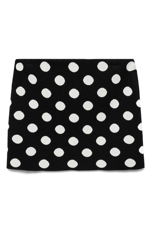 MANGO MANGO POLKA DOT SWEATER MINISKIRT 