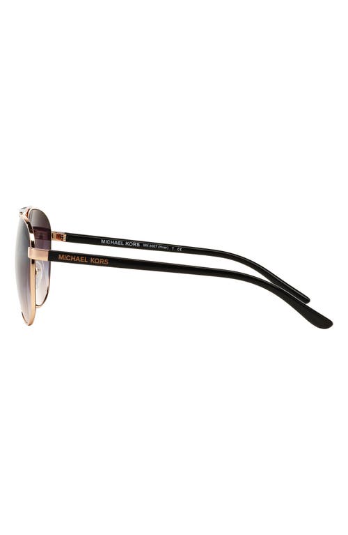 Michael Kors 59mm Aviator Sunglasses In Rose Gold/violet Gradient