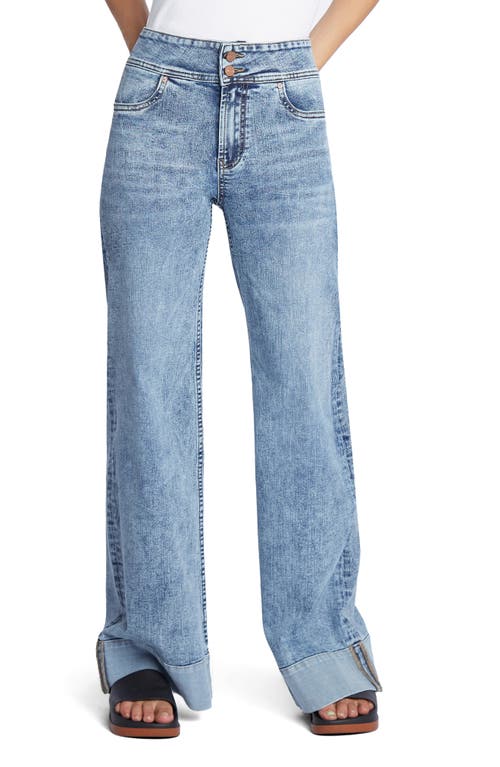 HINT OF BLU Mighty High Waist Wide Leg Jeans Village at Nordstrom,