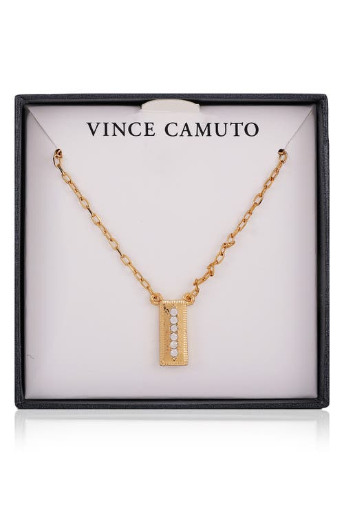 Vince Camuto Charm Pendant Necklace In Gold Tone