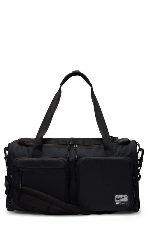 Shop Nike Utility Power 2.0 Duffle Bag In Black/black/white