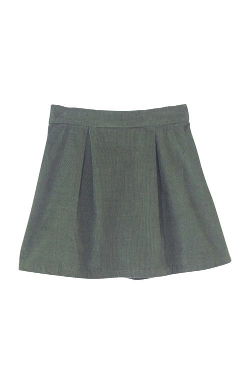 Beet World Girls Block Pleats Brooklyn Skirt In Green