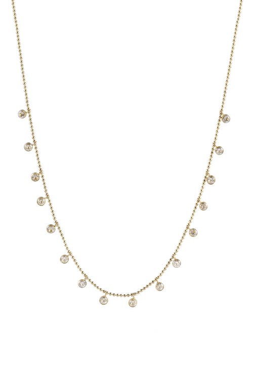 Explosion Cubic Zirconia Frontal Necklace in Gold
