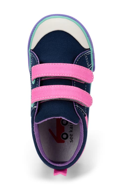 Shop See Kai Run Kids' Robyne Sneaker In Navy/hot Pink