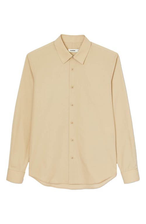 sandro New Seamless Solid Cotton Button-Up Shirt at Nordstrom,