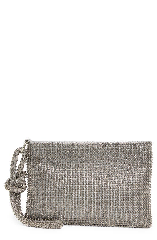 Whiting & Davis Poppy Knotted Rhinestone Wristlet In Brown