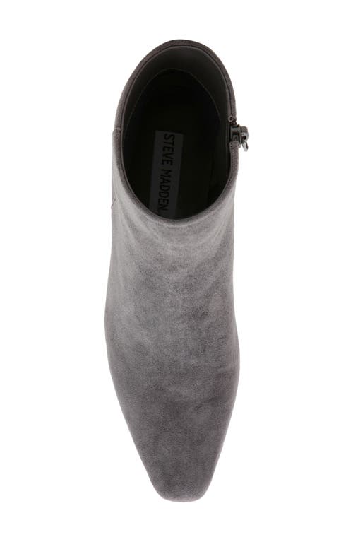 Shop Steve Madden Aidan Bootie In Grey Suede