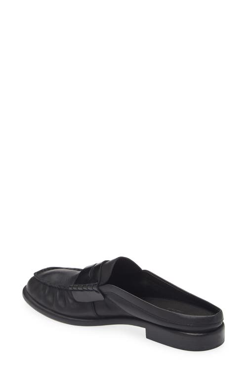 Rag & Bone Carter Penny Loafer Mule In Black Leather