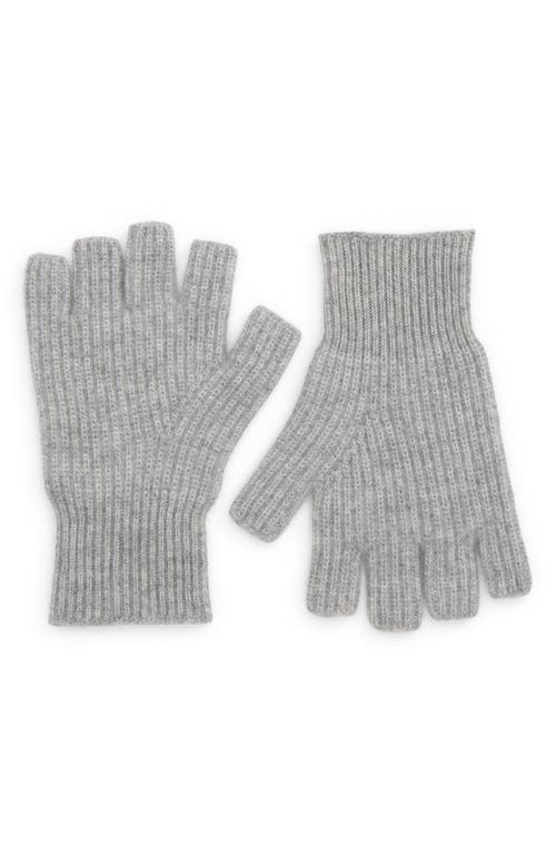 Vince Boiled Cashmere Fingerless Gloves in Grey