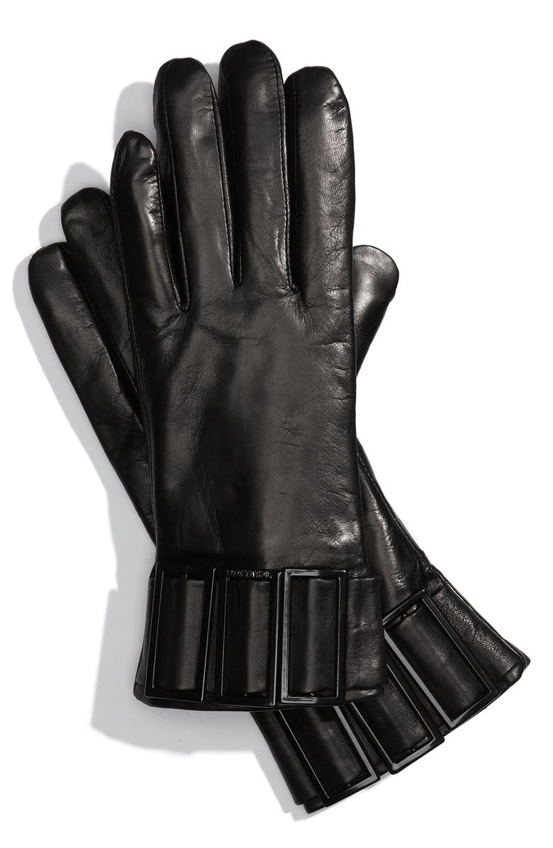 MICHAEL Michael Kors Hardware Cuff Leather Gloves | Nordstrom