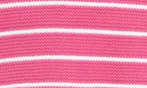 English Factory Stripe Crewneck Sweater In Pink/white
