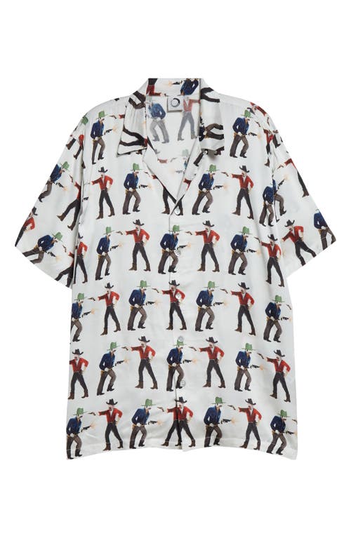 ENDLESS JOY ENDLESS JOY DEAD MAN PRINT BUTTON-UP SHIRT