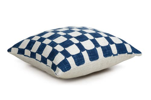 CASA AMAROSA CASA AMAROSA CHECKERED BLOCK PRINTED PILLOW