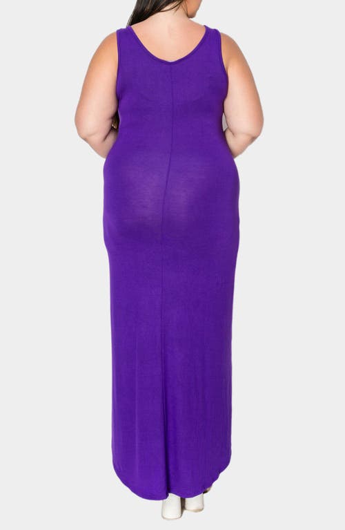 Shop L I V D Everyday Essential Tank Maxi Dress In Purple