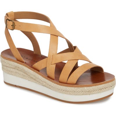 Lucky Brand Jenepper Platform Wedge Sandal, Beige