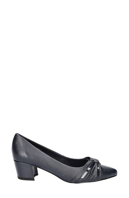 Shop Easy Street Millie Ruched Pump In Navy