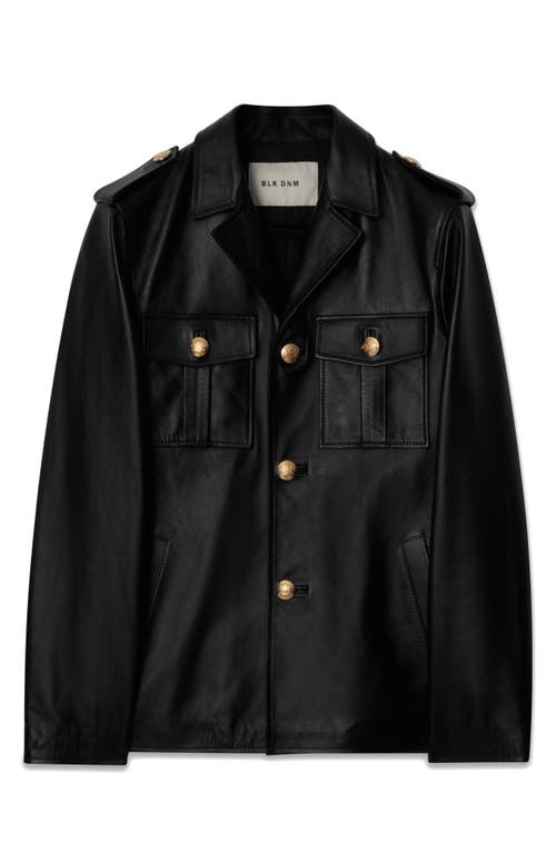 Shop Blk Dnm Boxy Leather Jacket In Black