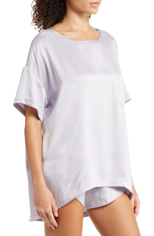Shop Lunya Washable Silk Tee Short Pajamas In Crescent Lavender