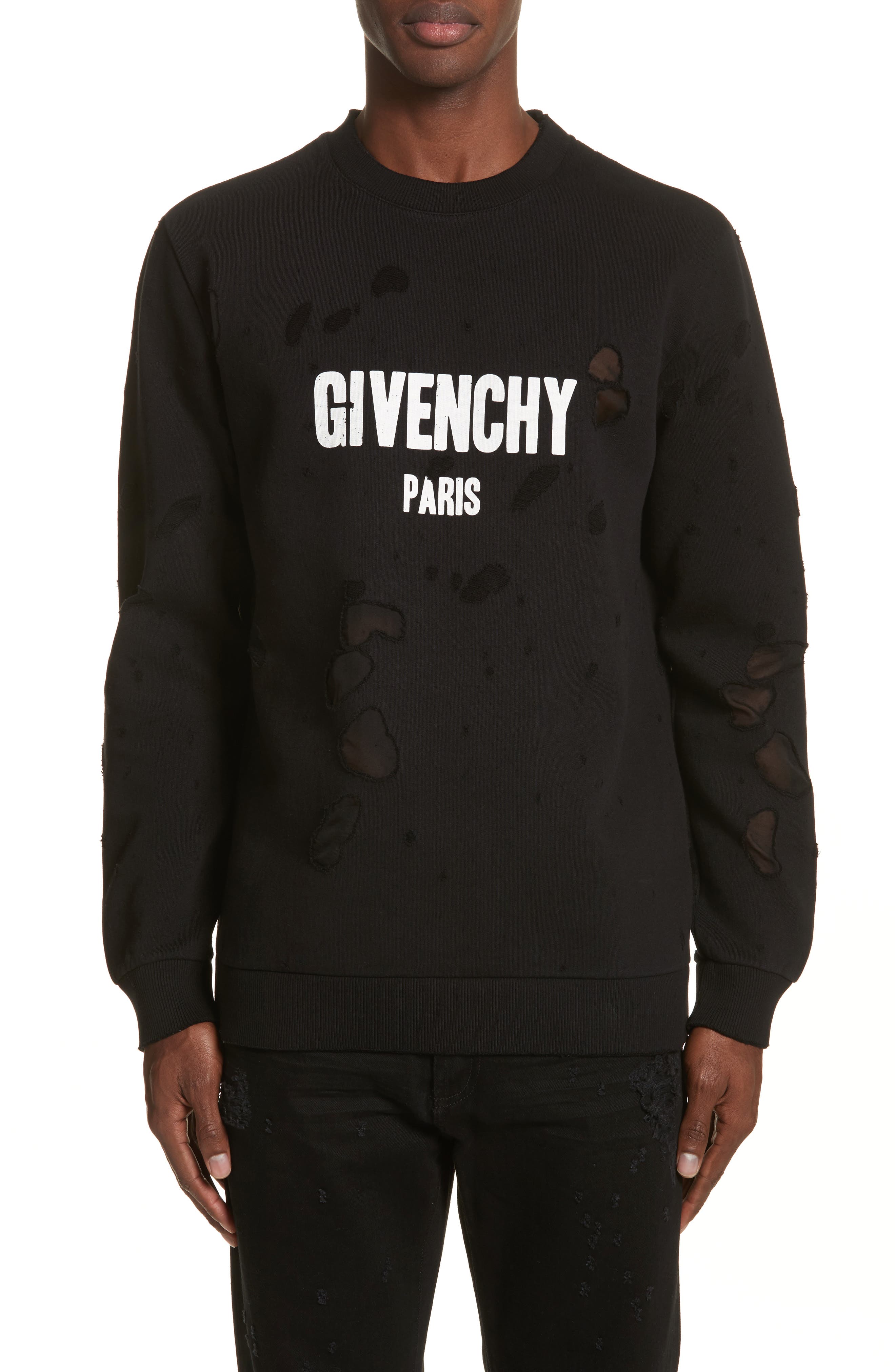 Givenchy Destroyed Logo Sweatshirt 