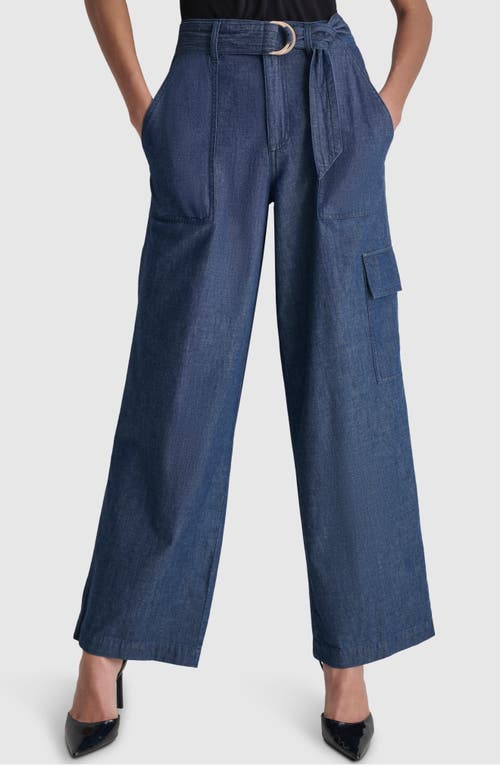 DKNY Wide Leg Cargo Jeans Lagoon Wash at Nordstrom,