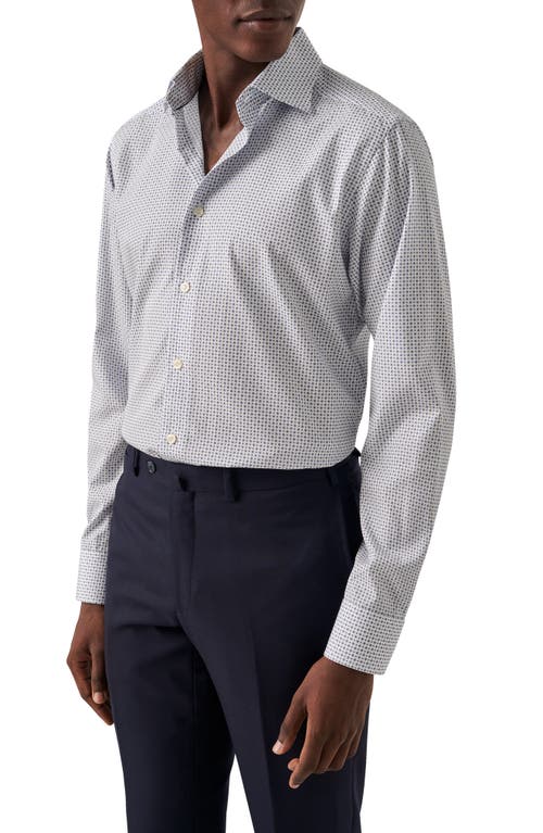 Eton Slim Fit Neat Dress Shirt Lt/Pastel Blue at Nordstrom,