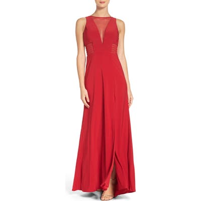 Morgan & Co. Illusion Gown, /10 - Red