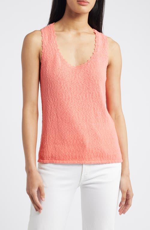 Tommy Bahama Waters Edge Scoop Neck Sweater Tank Top Pure Coral at Nordstrom,