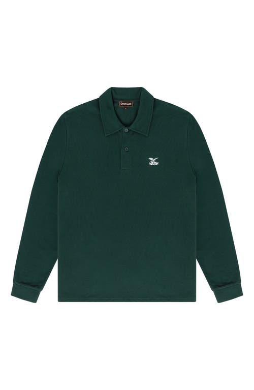 Society Long Sleeve Polo in Forest