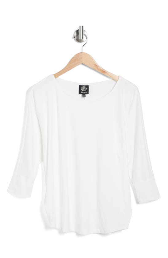 Bobeau Dolman 3/4 Sleeve T-shirt In Ivory