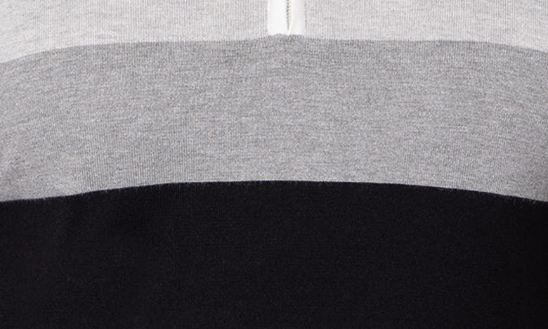 Spring + Mercer Striped Polo Sweater In Black