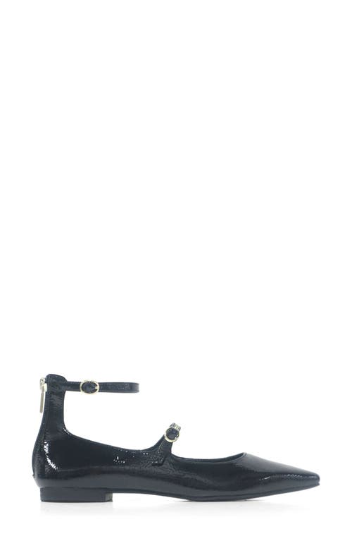 Shop Kenneth Cole Nolita Ankle Strap Mary Jane Flat In Black Patent