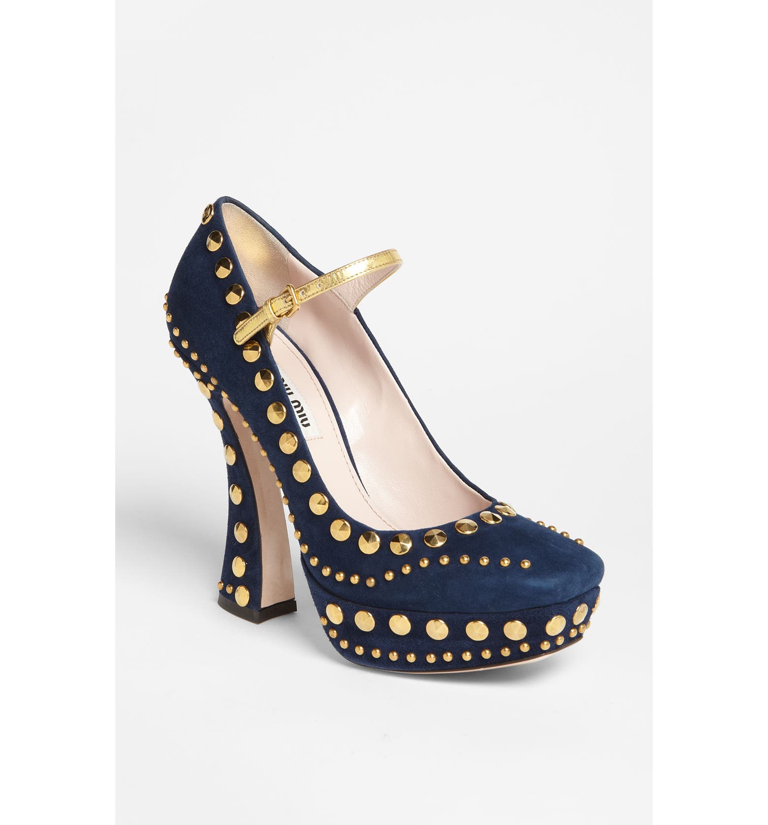 Miu Miu Studded Mary Jane Pump | Nordstrom