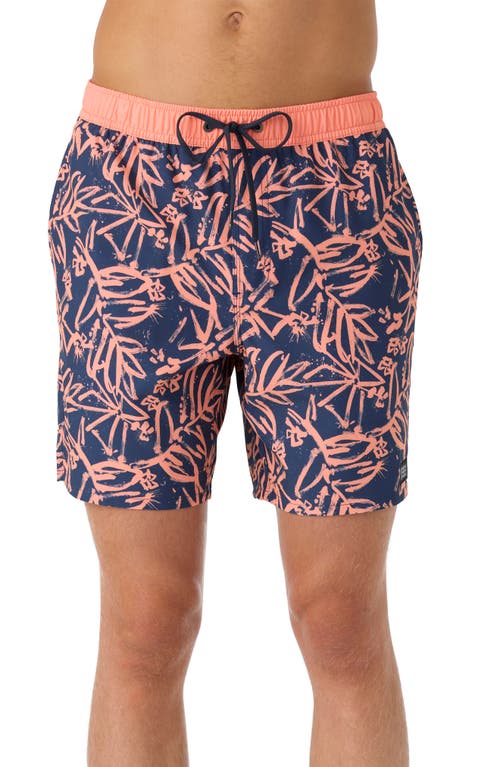 O'neill Men's Hermosa Elastic Waist Lined 17" Swim Shorts In Navy 2