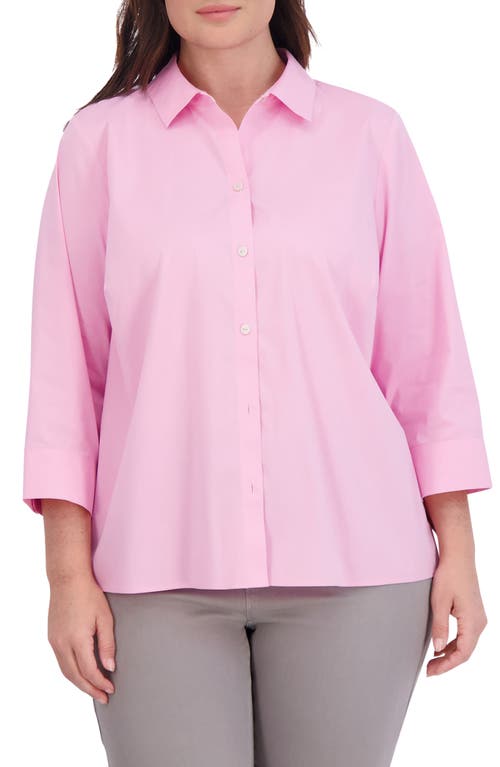 Foxcroft Sandra Cotton Blend Button-Up Shirt at Nordstrom,