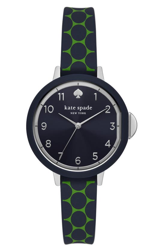 KATE SPADE PARK ROW SILICONE STRAP WATCH, 34MM