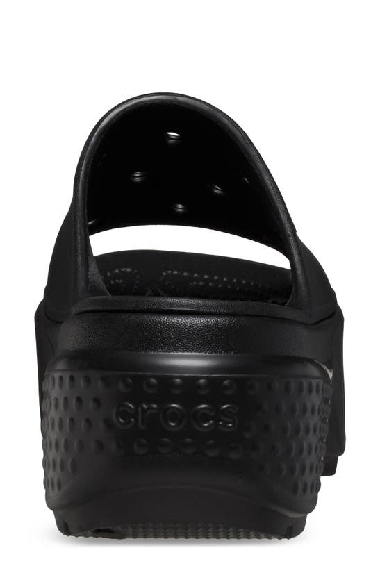 Shop Crocs Stomp Water Resistant Platform Slide Sandal In Black