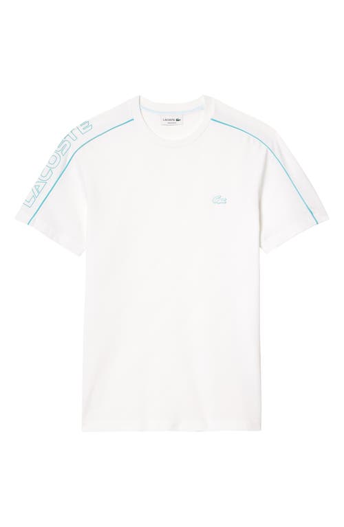 Lacoste Shoulder Logo T-Shirt Blanc/Anse at Nordstrom,