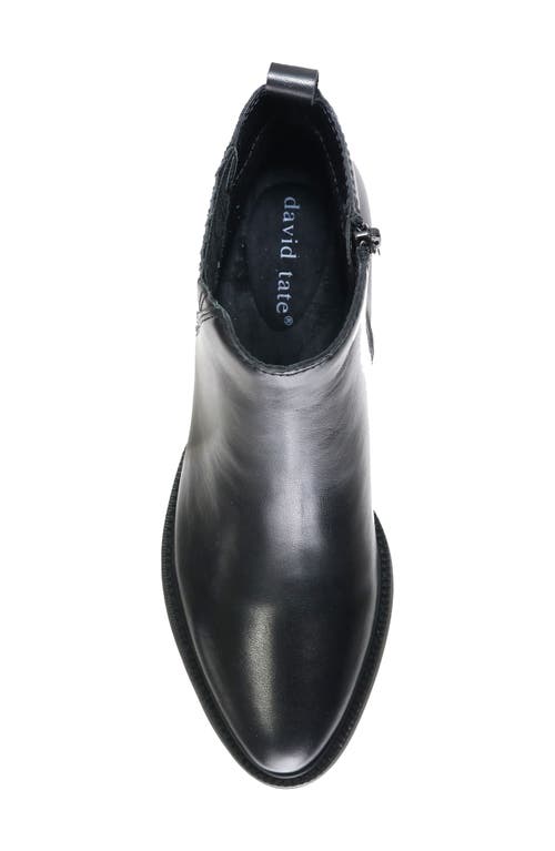 David Tate Focus Bootie In Black Nappa