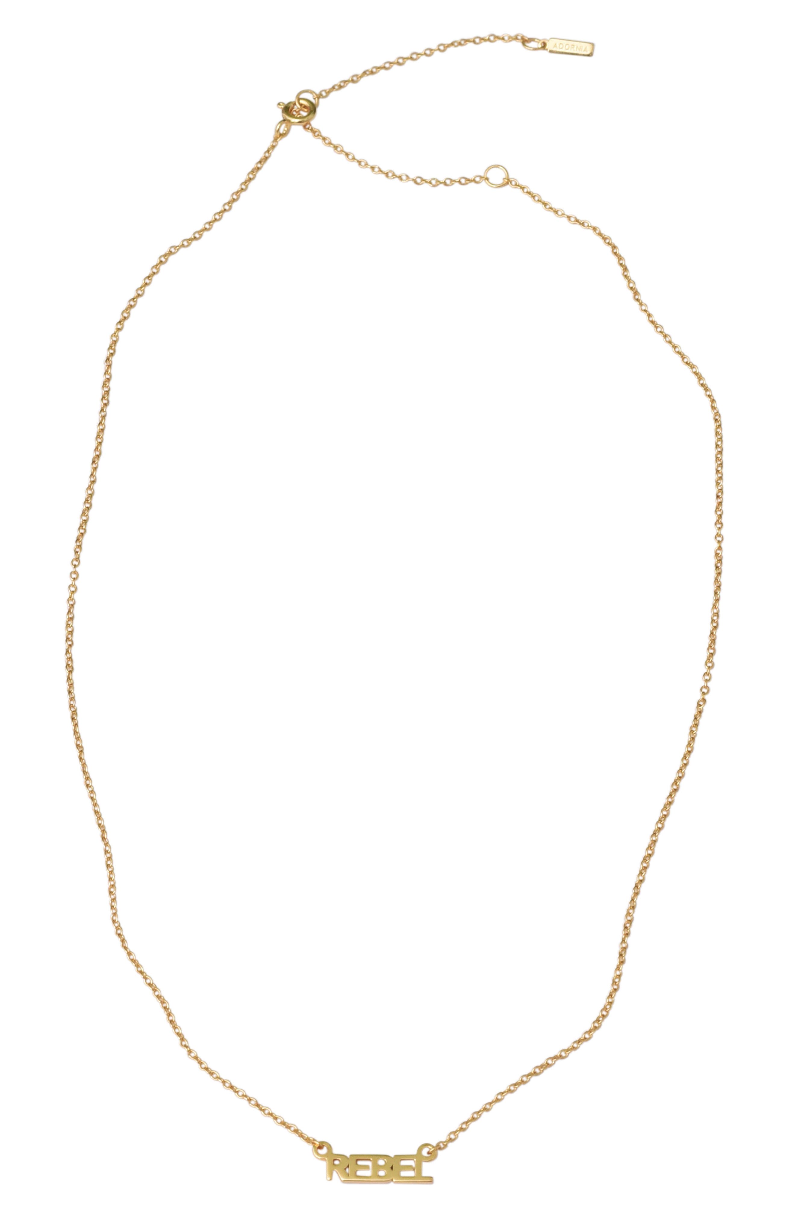 Adornia 14k Gold Vermeil Rebel Pendant Necklace