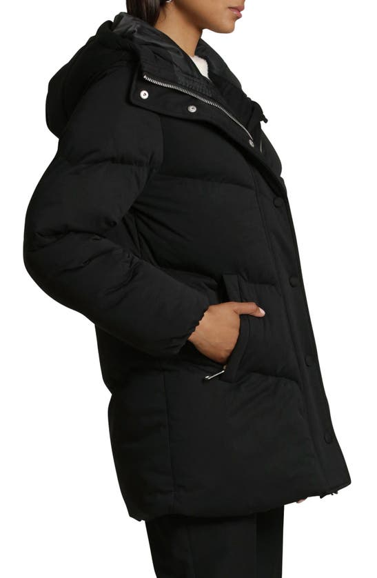 Shop Avec Les Filles Thermal Puff™ Hooded Puffer Jacket In Black
