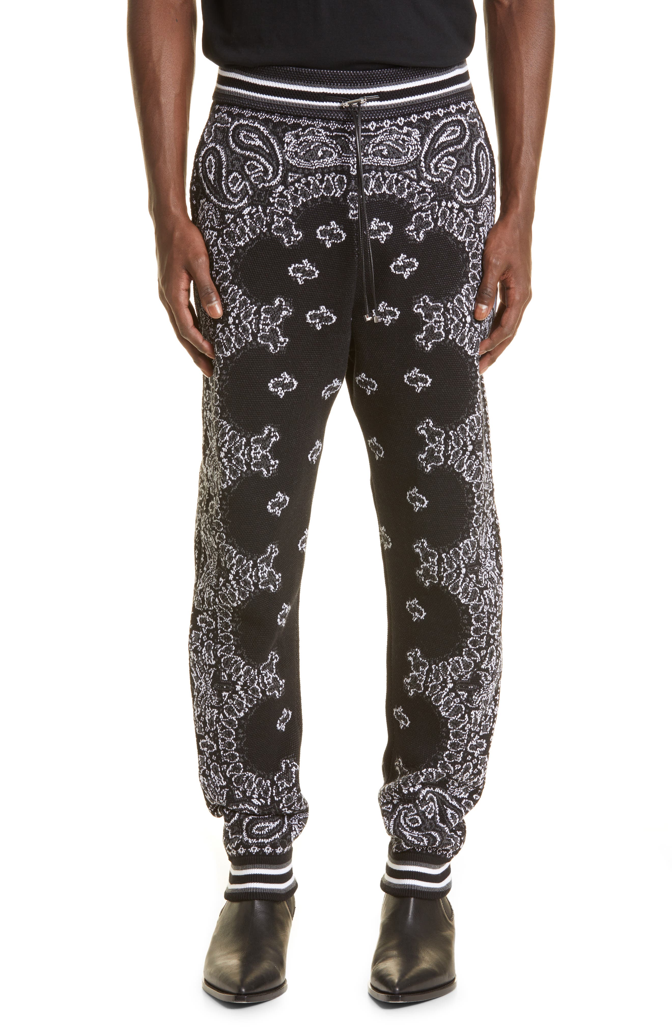 AMIRI Bandana BBall Cotton & Cashmere Sweater Joggers Nordstrom