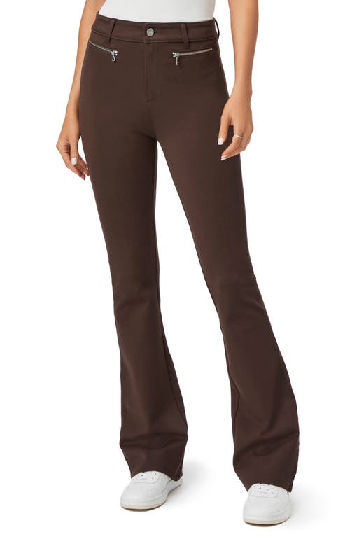 Shop Paige Hattena Flare Pants In Dark Brown