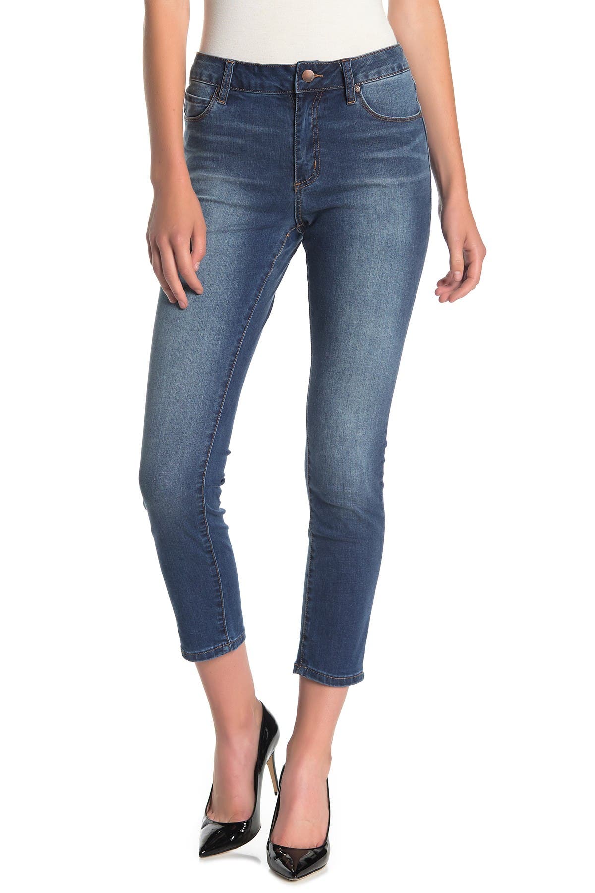 slim straight crop jeans