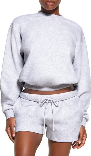 SKIMS Cotton Blend Fleece Crewneck Sweatshirt