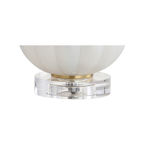 Jonathan Y Pearl Glass/crystal Led Table Lamp In White